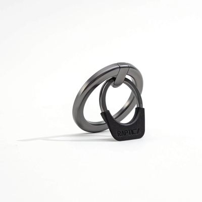 360 Degree Rotatable Finger Ring Stand with Raptic Magnetic Feature Smoked