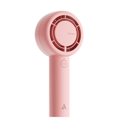 Aecooly PB01-A Portable Hand Cooler Fan with Internal Spiral Dual Ring Airflow Technology and 5 Speed ​​Settings Pink