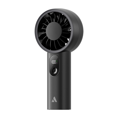 Aecooly PE01 Portable Hand Fan with Digital LED Display and 5 Speed ​​Settings Black
