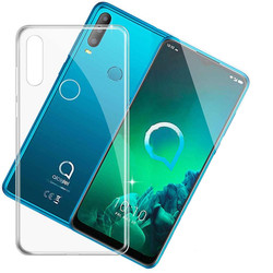 Alcatel 3X 2019 Case Zore Süper Silikon Cover Colorless