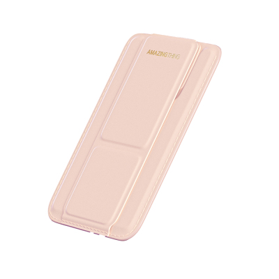 Amazingthing Edition Mag Series Functional Versatile Magnetic Card Holder with Grip Stand Pink