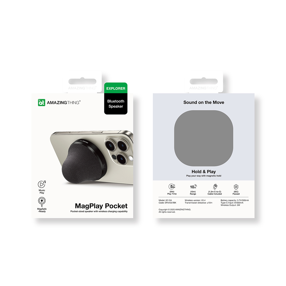 Amazingthing MagPlay Pocket Wireless Charging Mini Bluetooth Speaker v5.4 - 10