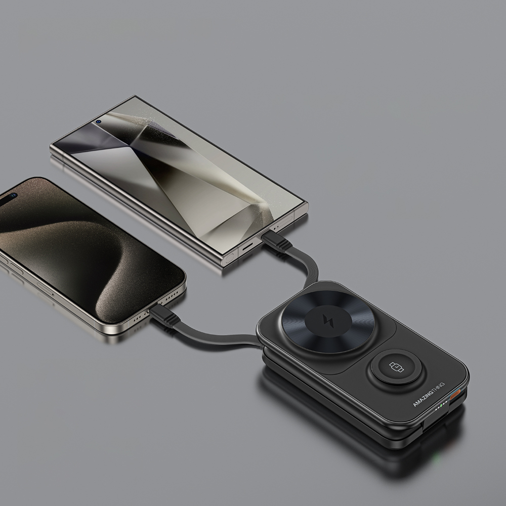 Amazingthing Thunder Pro Mag 6in1 PD22.5W Foldable Stand Wireless Power Bank 8000mAh - 17