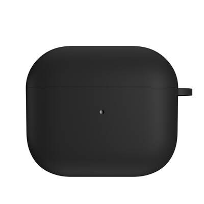 Apple Airpods 3. Nesil Kılıf Yumuşak Dokunuşlu Likit Silikon Tasarımlı Lisanslı Switcheasy Skin Kapak Siyah