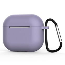 Apple Airpods 3. Nesil Zore Airbag 28 Silicon Case Lavendery Gray