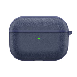 Apple Airpods 3.Nesil Case Wiwu Calfskin Case Navy blue