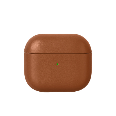 Apple AirPods 3.Nesil Kılıf M-Safe Şarj Özellikli Native Union Hakiki Nappa Derisi Klasik Kapak Kahverengi