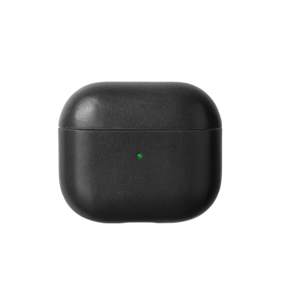 Apple AirPods 3.Nesil Kılıf M-Safe Şarj Özellikli Native Union Hakiki Nappa Derisi Klasik Kapak Siyah