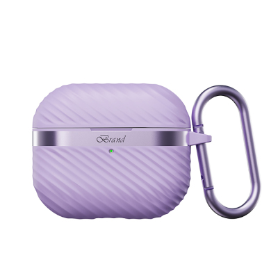Apple AirPods 3rd Generation Case with M-Safe Charging Function, Mutural Jiguang Series Silicone Cover Purple