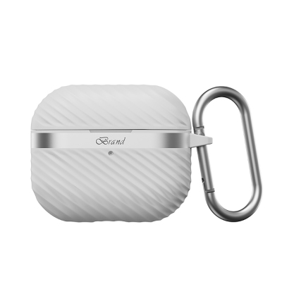 Apple AirPods 3rd Generation Case with M-Safe Charging Function, Mutural Jiguang Series Silicone Cover White