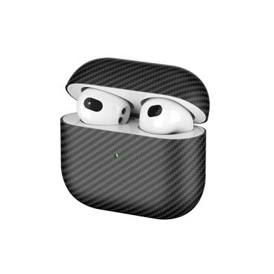 Apple Airpods 3rd Generation Zore Airbag 43 600D Carbon Fiber Headphone Case Black