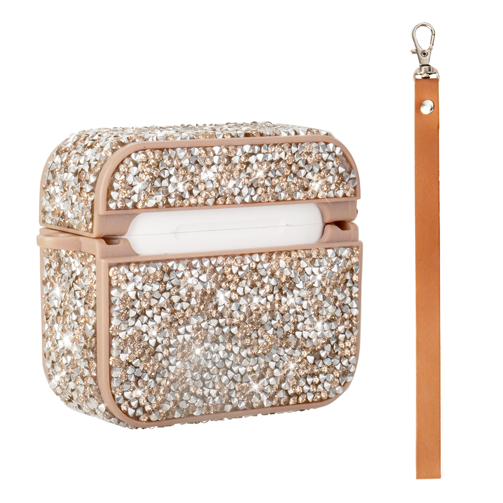 Apple Airpods 3rd Generation Zore Airbag 45 Glittery Transparent Wrist Strap Case - 7