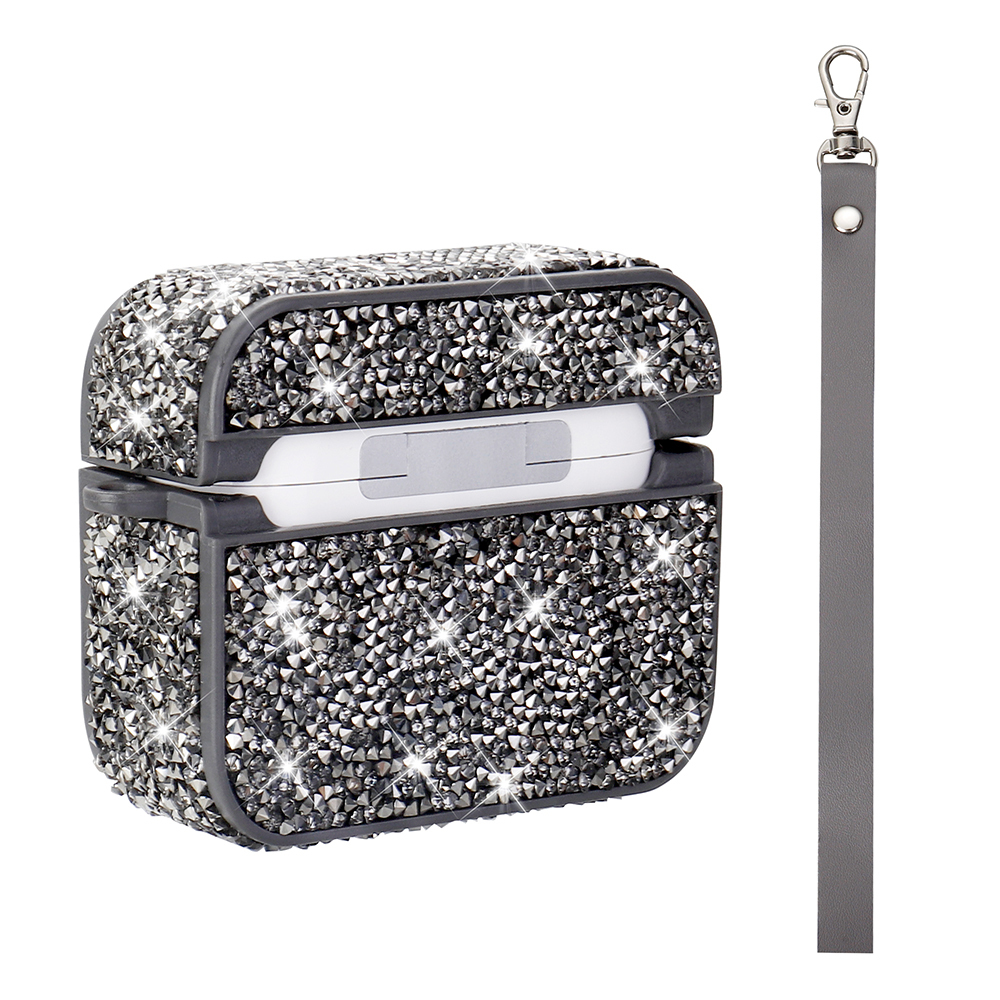 Apple Airpods 3rd Generation Zore Airbag 45 Glittery Transparent Wrist Strap Case - 8