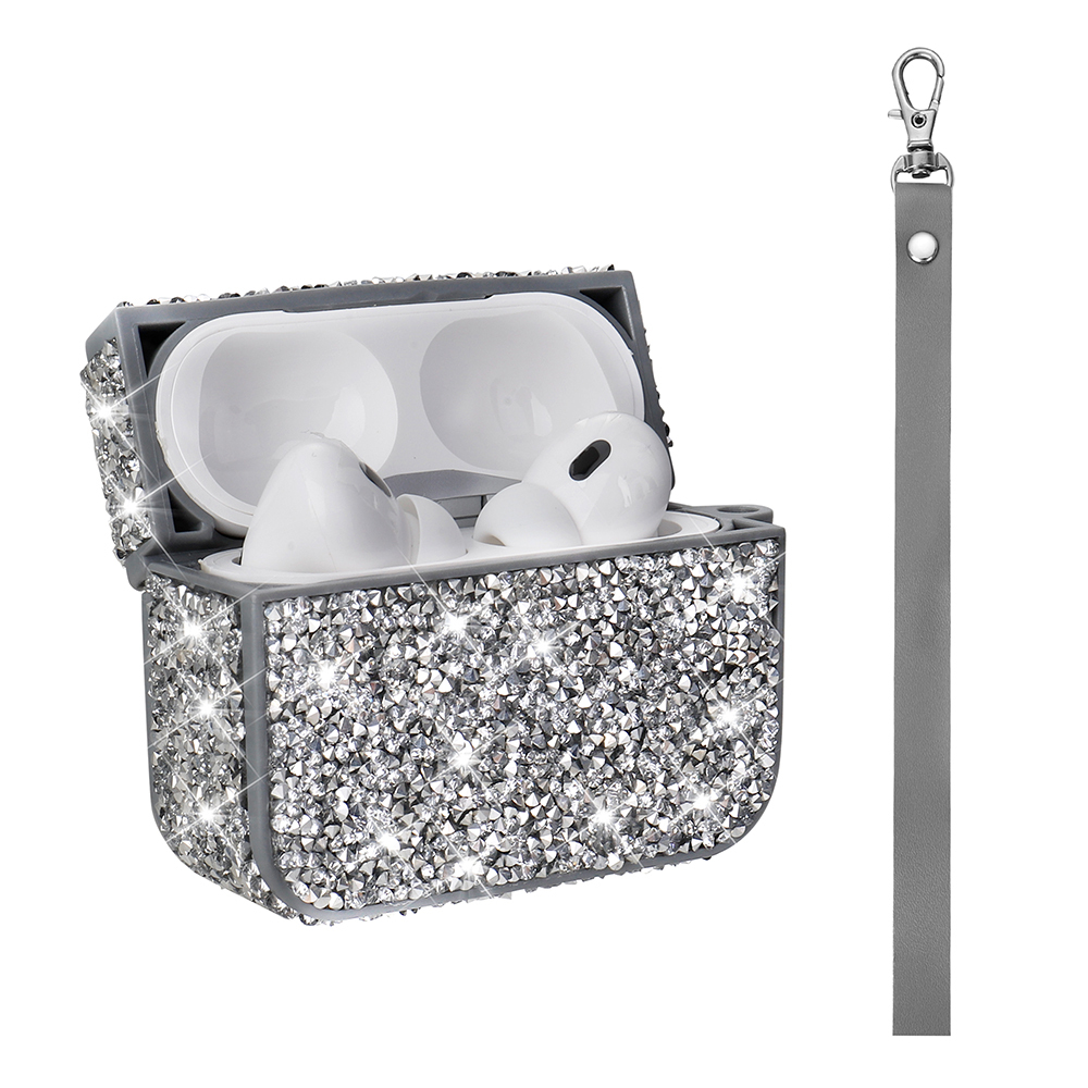 Apple Airpods 3rd Generation Zore Airbag 45 Glittery Transparent Wrist Strap Case - 14