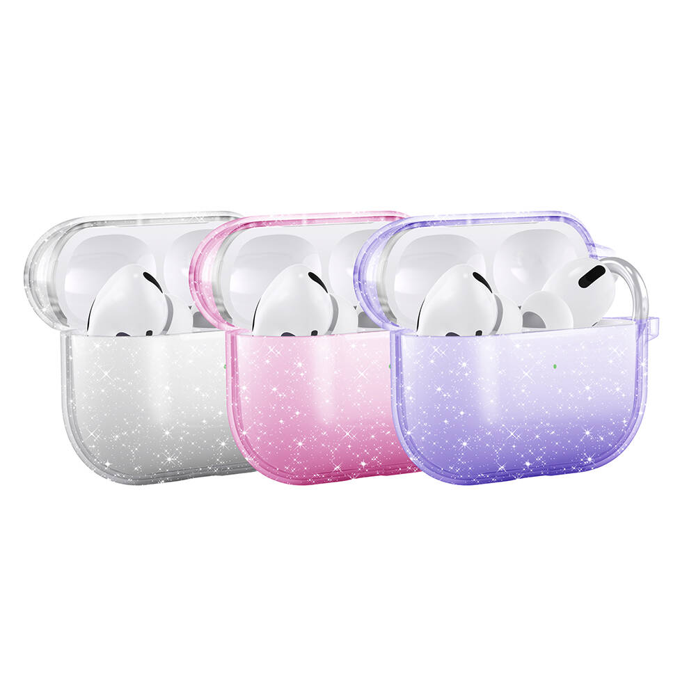 Apple Airpods 3rd Generation Zore Allstar Airbag 32 Shining Glitter Transparent Colored Case - 2