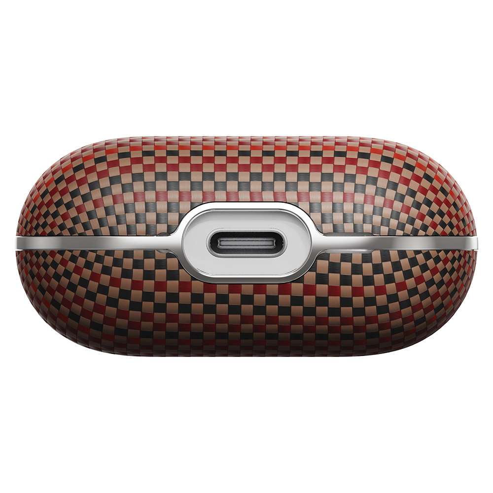 Apple Airpods 4 Case Aramid Fiber Pitaka Tactile Woven Sunset-Moonrise Series Sunset Cover - 7