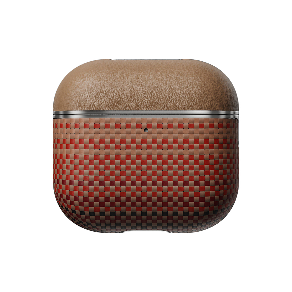 Apple Airpods 4 Case Aramid Fiber Pitaka Tactile Woven Sunset-Moonrise Series Sunset Cover - 1