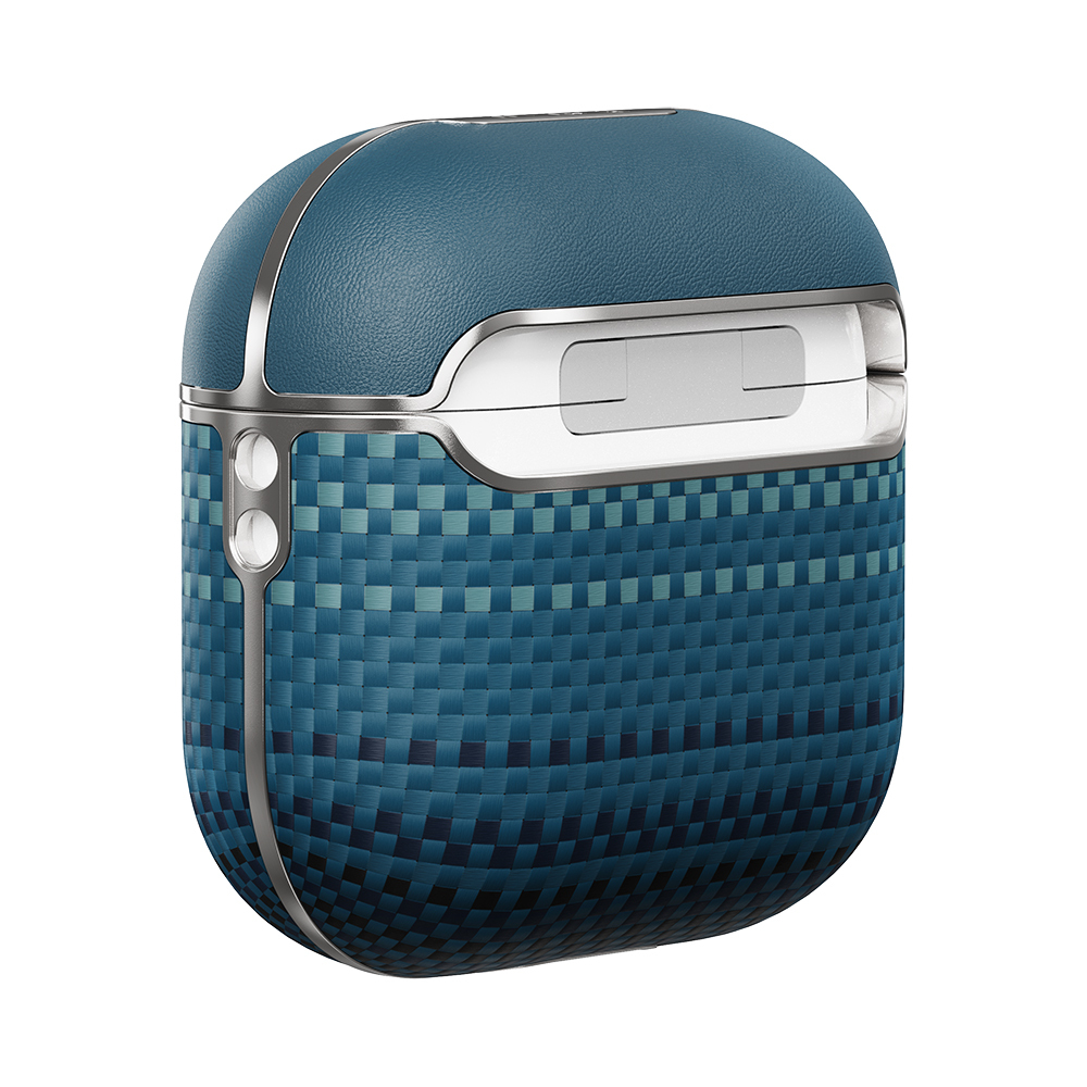 Apple Airpods 4 Kılıf Aramid Fiber Pitaka Tactile Woven Sunset-Moonrise Serisi Sunset Kapak - 13