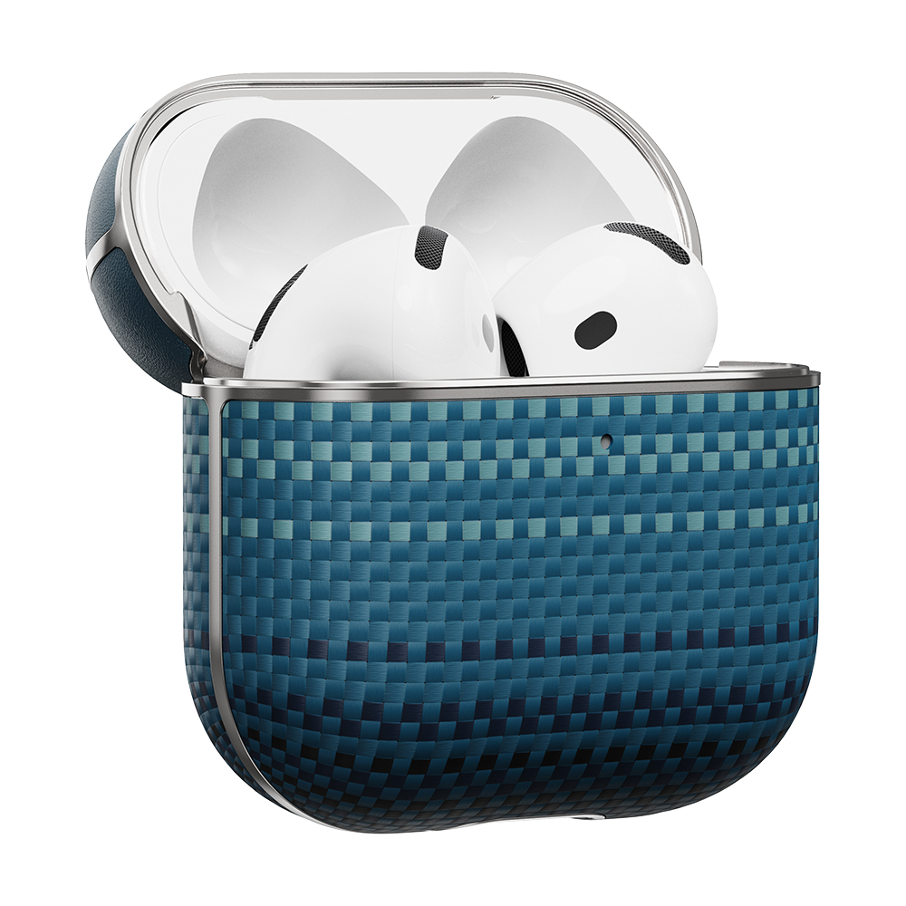 Apple Airpods 4 Kılıf Aramid Fiber Pitaka Tactile Woven Sunset-Moonrise Serisi Sunset Kapak - 14