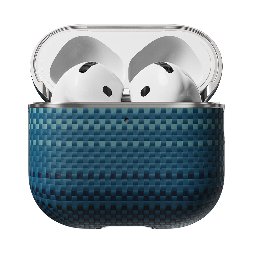 Apple Airpods 4 Kılıf Aramid Fiber Pitaka Tactile Woven Sunset-Moonrise Serisi Sunset Kapak - 16