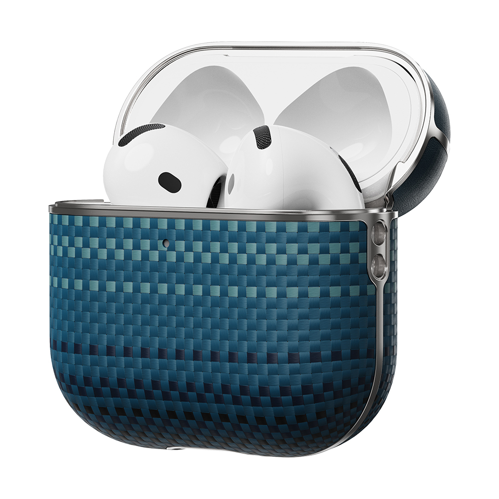Apple Airpods 4 Kılıf Aramid Fiber Pitaka Tactile Woven Sunset-Moonrise Serisi Sunset Kapak - 17