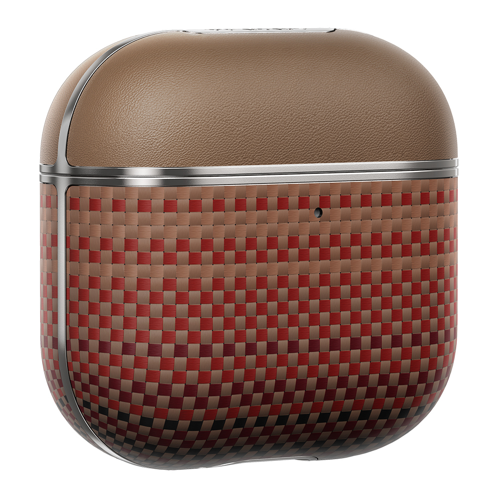 Apple Airpods 4 Kılıf Aramid Fiber Pitaka Tactile Woven Sunset-Moonrise Serisi Sunset Kapak - 10