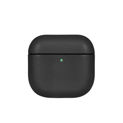 Apple AirPods 4 Kılıf Qi M-Safe Şarj Özellikli Native Union RE Classic Serisi Suni Deri Kapak Siyah