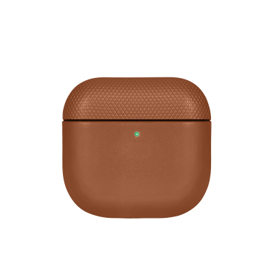 Apple AirPods 4 Kılıf Qi M-Safe Şarj Özellikli Native Union RE Classic Serisi Suni Deri Kapak Kahverengi
