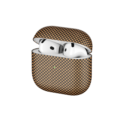 Apple Airpods 4 Zore Airbag 43 600D Carbon Fiber Headphone Case Gold