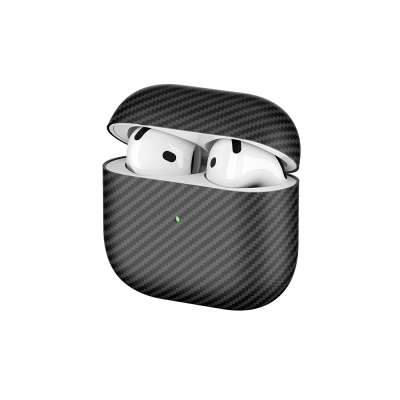 Apple Airpods 4 Zore Airbag 43 600D Carbon Fiber Headphone Case Black