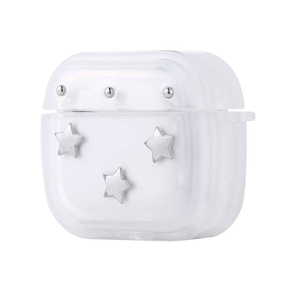 Apple Airpods 4 Zore Airbag 44 Airbag Design Glitter Transparent Kutup Case - 3