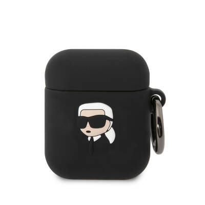 Apple Airpods Case Karl Lagerfeld Original Licensed Karl 3D Silicone Cover Black