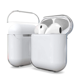 Apple Airpods Case Transparent Hard Crystal Zore Airbag 14 Case Colorless