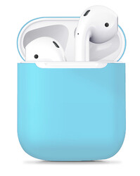 Apple Airpods Case Zore Airbag 13 Silicon Blue