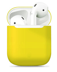 Apple Airpods Case Zore Airbag 13 Silicon Yellow