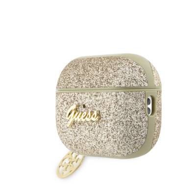 Apple Airpods Pro 2 Case GUESS Glitter 4G Charm Cover Gold