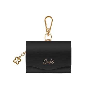 Apple AirPods Pro 2 Case PU Leather Bag Design Coehl Mirelle Series Cover Black