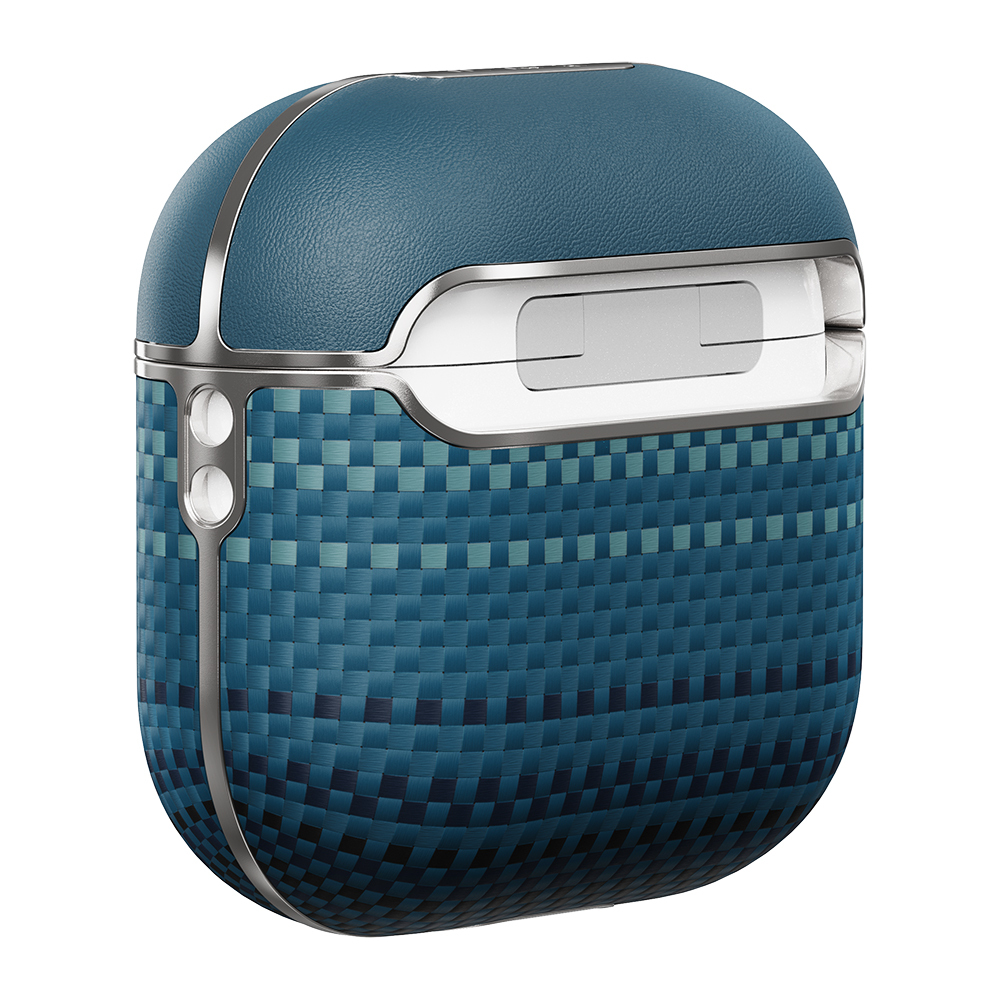 Apple Airpods Pro 2 Kılıf Aramid Fiber Pitaka Tactile Woven Sunset-Moonrise Serisi Sunset Kapak - 6