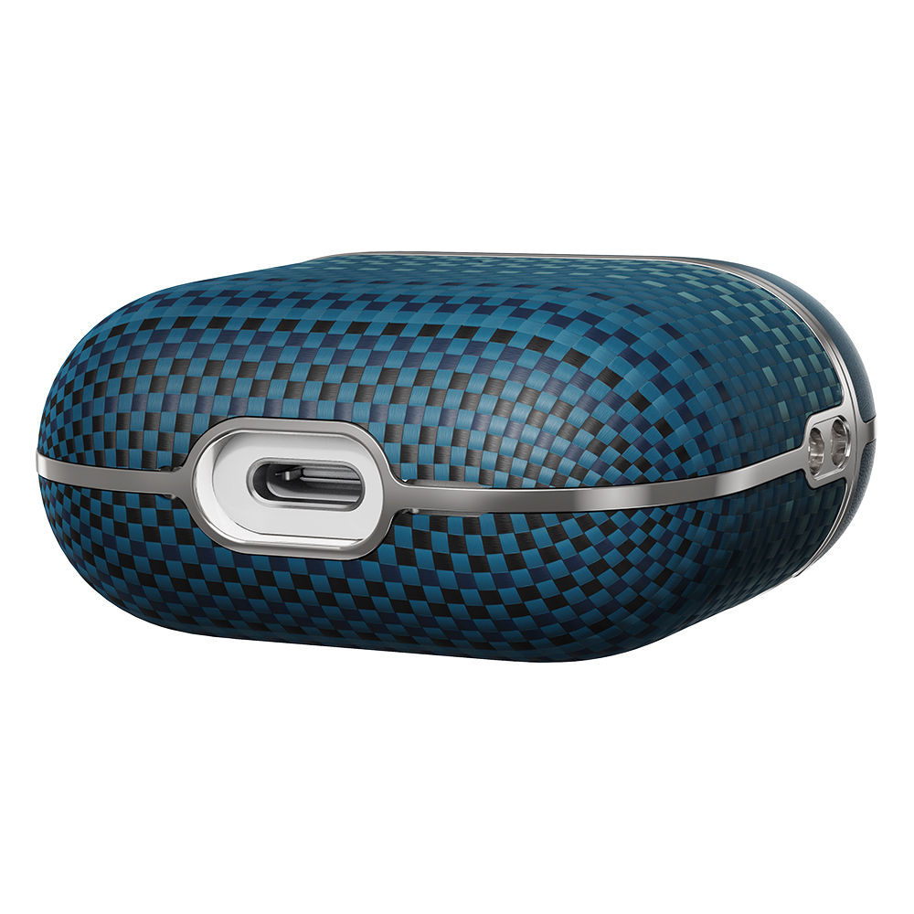 Apple Airpods Pro 2 Kılıf Aramid Fiber Pitaka Tactile Woven Sunset-Moonrise Serisi Sunset Kapak - 7