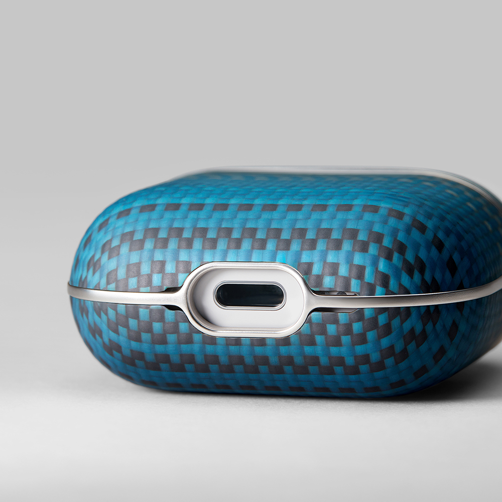 Apple Airpods Pro 2 Kılıf Aramid Fiber Pitaka Tactile Woven Sunset-Moonrise Serisi Sunset Kapak - 20