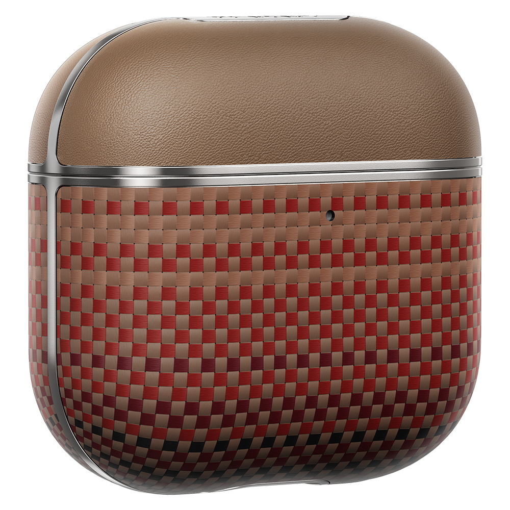 Apple Airpods Pro 2 Kılıf Aramid Fiber Pitaka Tactile Woven Sunset-Moonrise Serisi Sunset Kapak - 19