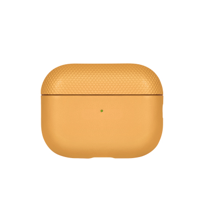 Apple AirPods Pro 2 Kılıf Qi M-Safe Şarj Özellikli Native Union RE Classic Serisi Suni Deri Kapak Turuncu