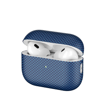 Apple Airpods Pro 2 Zore Airbag 43 600D Carbon Fiber Headphone Case Navy blue