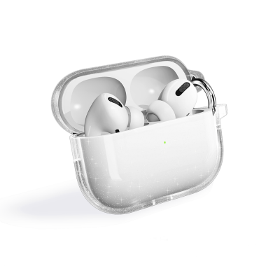 Apple Airpods Pro 2 Zore Allstar Airbag 32 Parlayan Simli Saydam Renkli Kılıf Şeffaf