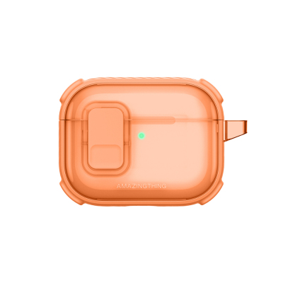 Apple Airpods Pro 3 Amazingthing Titan Pro Series Cover with Lock Design Airbag Orange