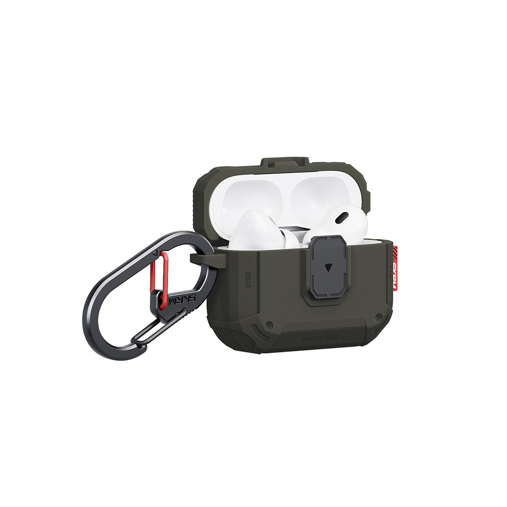 Apple Airpods Pro 3 Case Airbag Grooved Corner Lock Design, 360 Degree Protection Skinarma Mecha LE Case - 13