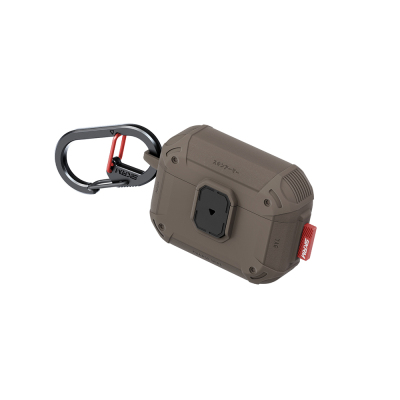 Apple Airpods Pro 3 Case Airbag Grooved Corner Lock Design, 360 Degree Protection Skinarma Mecha LE Case Brown