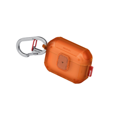 Apple Airpods Pro 3 Case Airbag Grooved Corner Lock Design, 360 Degree Protection Skinarma Mecha LE Case Orange