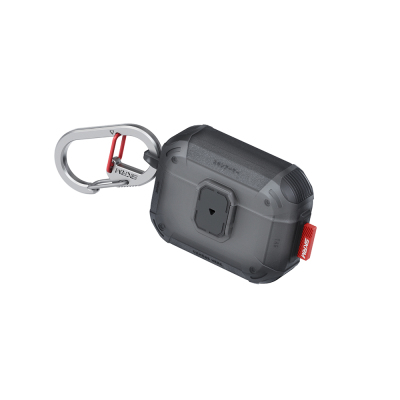 Apple Airpods Pro 3 Case Airbag Grooved Corner Lock Design, 360 Degree Protection Skinarma Mecha LE Case Smoked