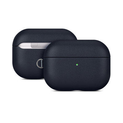 Apple AirPods Pro 3 Case M-Safe Charging Enabled Mutural Yahu Series Leather Design Cover Navy blue